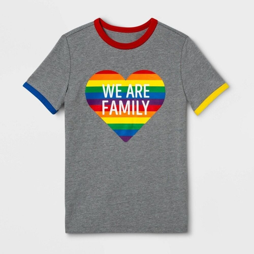 Pride Gender Inclusive Kids  Medium We Are Family Graphic T-Shirt